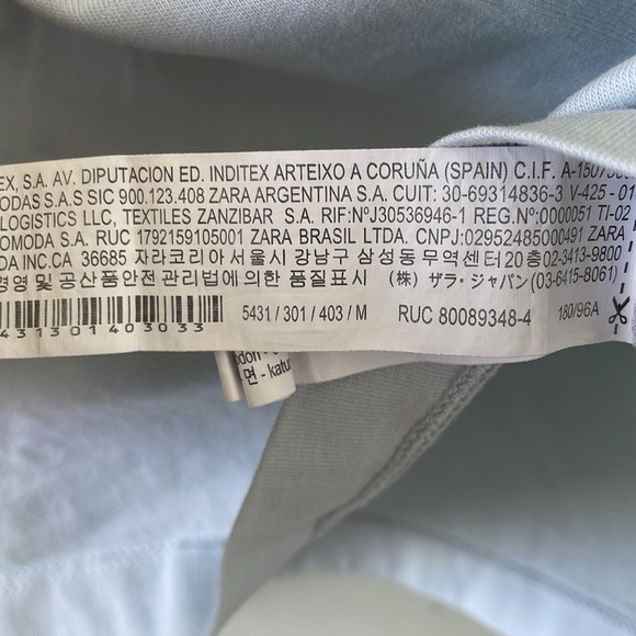 Pet Shop Boys - Limited Zara T-Shirt - Size Medium "B Sides" Light Blue - Picture 4 of 7